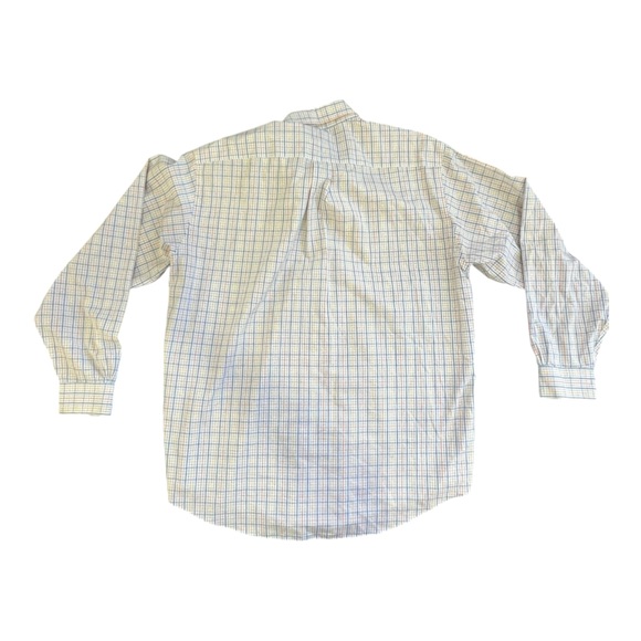 Brooks Brothers Button Down Shirt Long Sleeve Plaid Mens L Orange Blue Yellow - Picture 3 of 5